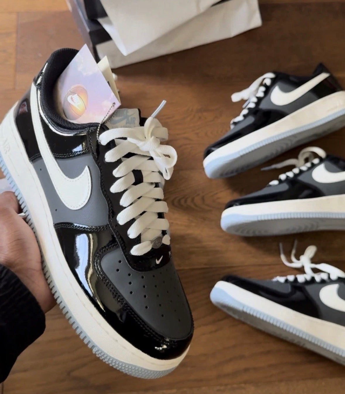 AF1 Black Iron Grey Patent